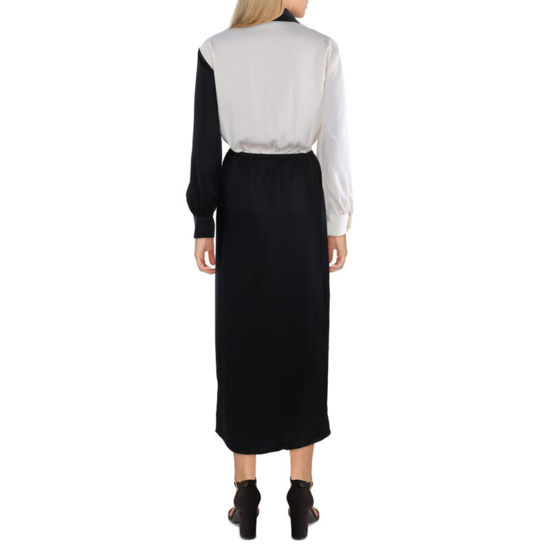 Anne Klein Womens Colorblock Cocktail & Party Dress Midi Dress