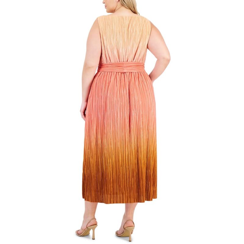 Anne Klein Womens Plus Ombre Midi Dress